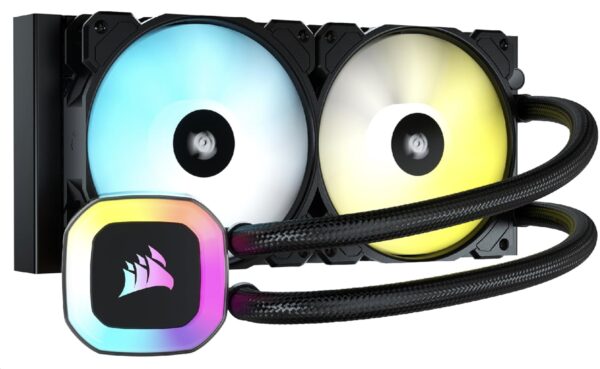 CORSAIR H100 RGB Liquid CPU Cooler 240mm AIO SP120 RGB Fans