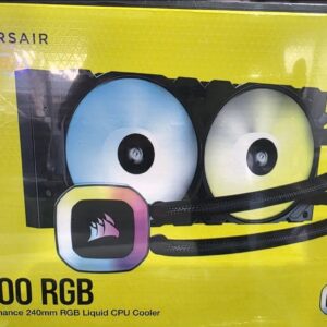CORSAIR H100 RGB Liquid CPU Cooler 240mm AIO SP120 RGB Fans